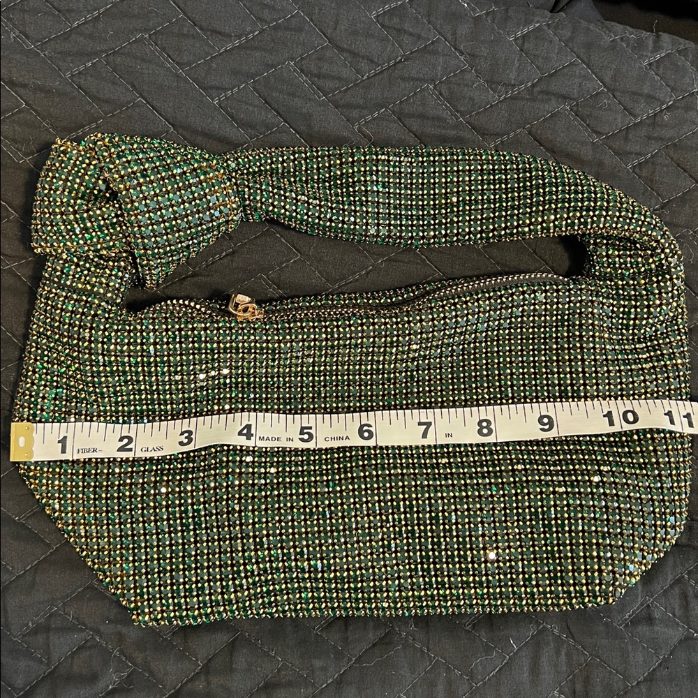 Green Rhinestone Handbag - Picture 3 of 5